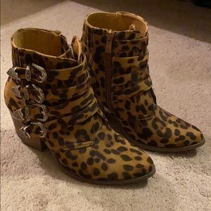 Boutique leopard print boots
